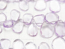 [Video] High Quality Light Color Amethyst AAA- Slice Faceted Nugget 1strand beads (aprx.7inch / 18cm)