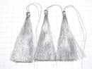 Tassel charm [L size] Silver 10pcs
