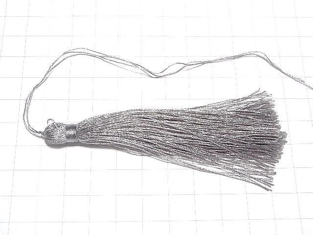 Tassel charm [L size] Gray 10pcs