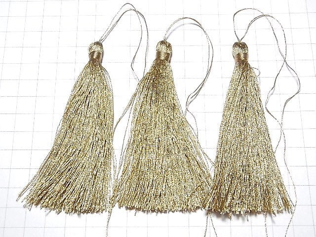 Tassel charm [L size] beige 10pcs