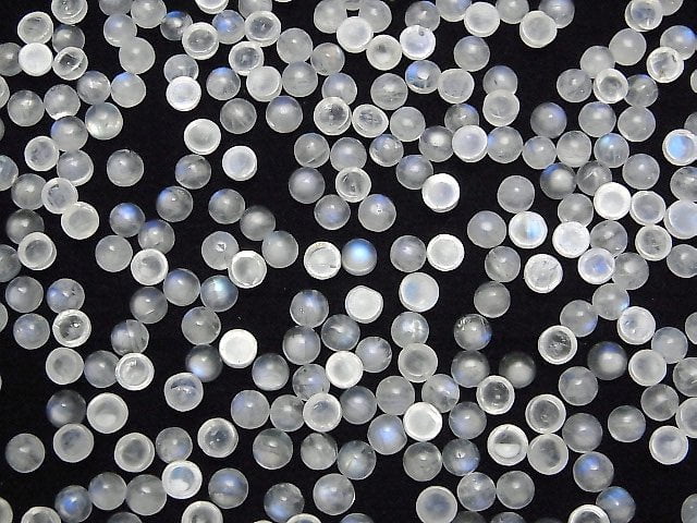 High Quality Rainbow Moonstone AA++ Round Cabochon 4x4mm 10pcs