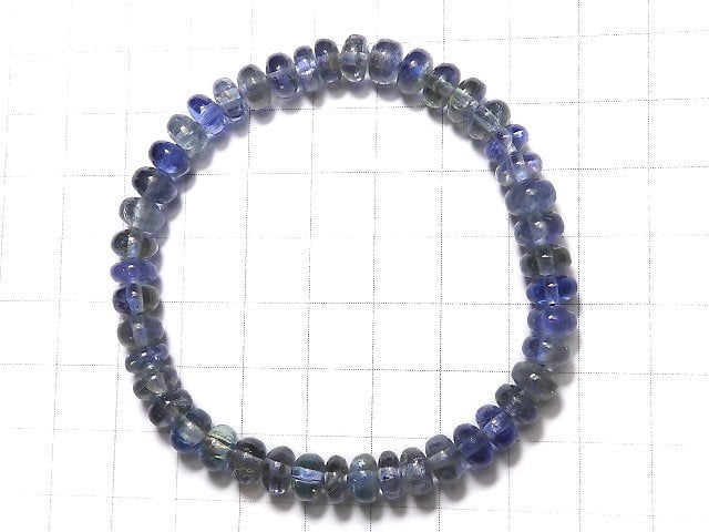 [Video] [One of a kind] Bi-color Tanzanite AAA Roundel 6.5x6.5x3.5mm Bracelet NO.2