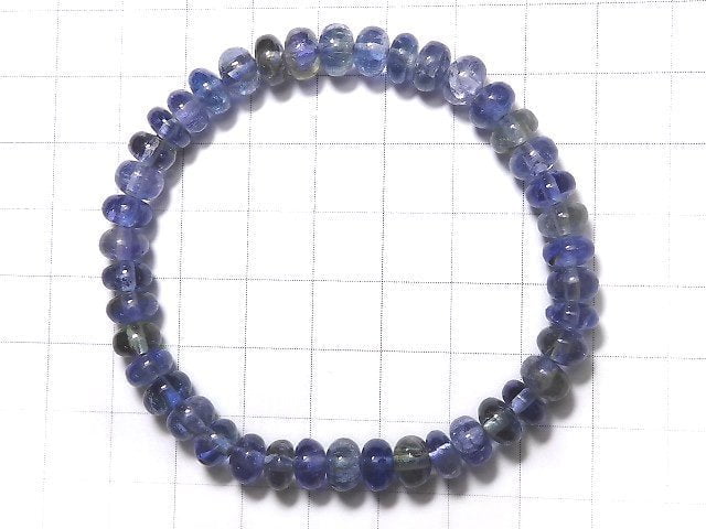 [Video] [One of a kind] Bi-color Tanzanite AAA Roundel 6.5x6.5x4mm Bracelet NO.3