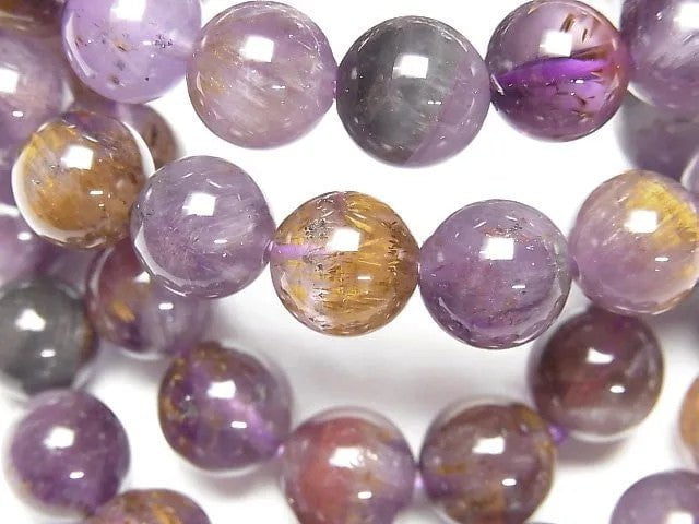 [Video] Cacoxenite in Amethyst AA++ Round 10mm Bracelet