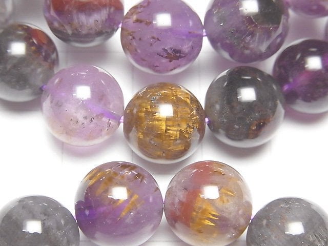 [Video] Cacoxenite in Amethyst AA++ Round 12mm Bracelet