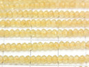 [Video] High Quality! Yellow Apatite AA Faceted Button Rondelle 2.5x2.5x1.5mm 1strand beads (aprx.15inch / 37cm)