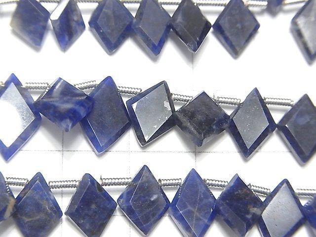 [Video] Sodalite AA++ Diamond Shape 1strand beads (aprx.7inch / 18cm)