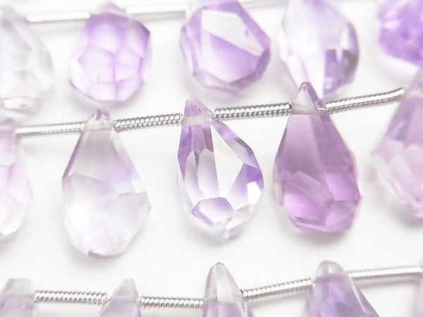 Amethyst, Drop, Faceted Briolette Gemstone Beads