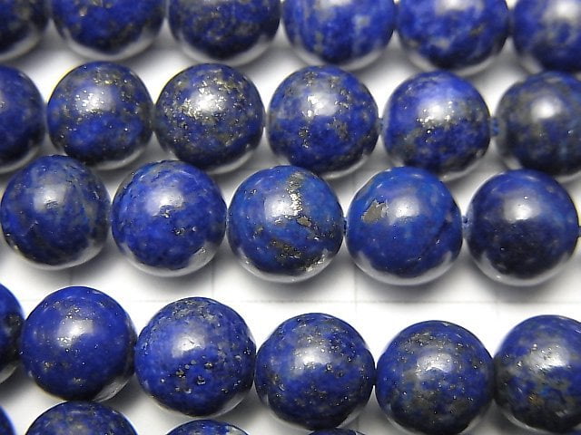 [Video] Lapis lazuli AA Round 8mm half or 1strand beads (aprx.15inch / 38cm)