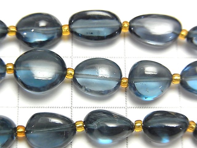 [Video] High Quality London Blue Topaz AAA Nugget half or 1strand beads (aprx.7inch / 18cm)