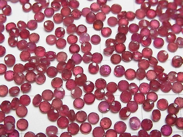 [Video] Ruby AA++ Loose Round Faceted 3x3mm 10pcs
