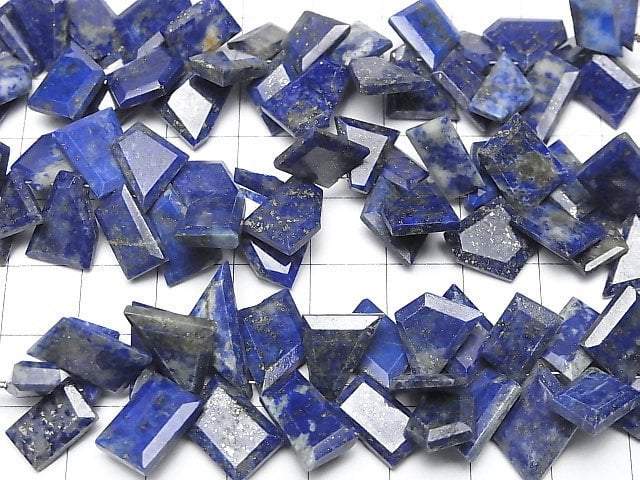 [Video]Lapislazuli AA+ Rough Slice Faceted half or 1strand beads (aprx.3inch/8cm)