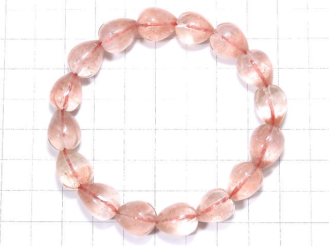 [Video] [One of a kind] Natural Strawberry Quartz AAA Strawberry Bracelet NO.7