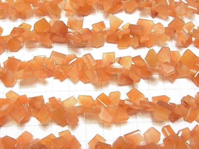 [Video] Orange Quartz AA++ Rough Slice Faceted 1strand beads (aprx.7inch / 18cm)