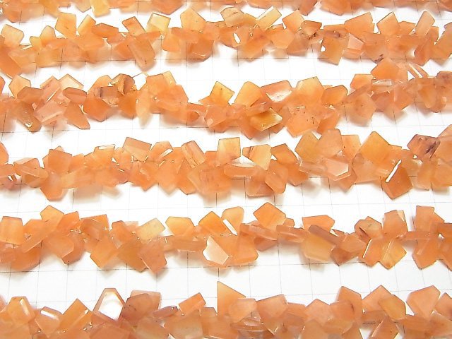 [Video] Orange Quartz AA++ Rough Slice Faceted 1strand beads (aprx.7inch / 18cm)