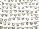 [Video] Dalmatian Jasper Flower (Faceted) 11x10x5mm 1strand (9pcs)