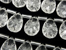 [Video] Crystal AAA- Carved Pear shape 14x10mm half or 1strand (10pcs)