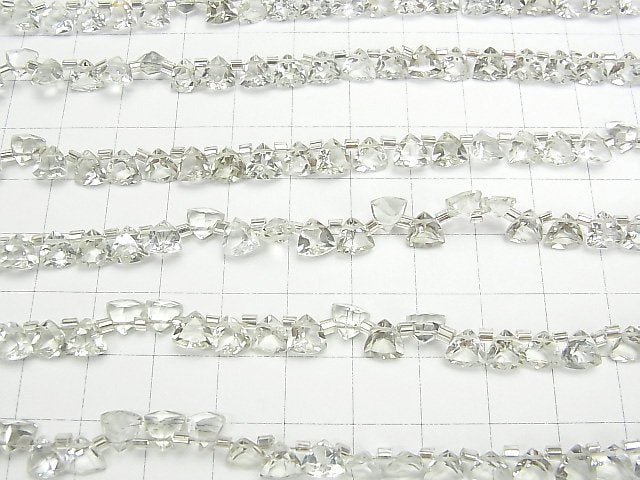 [Video] High Quality Green Amethyst AAA Triangle Faceted 6x6mm 1strand (28pcs )