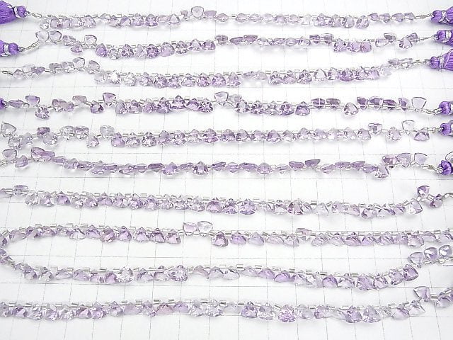 [Video] High Quality Amethyst AAA Triangle Faceted 6x6mm 1strand (28pcs )