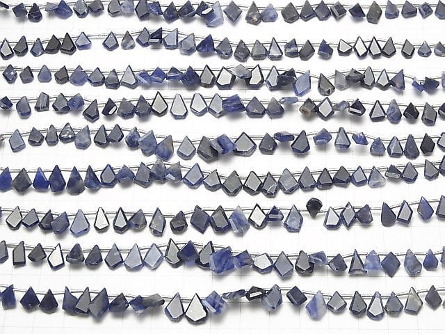 [Video] Sodalite AA++ Rough Slice Faceted 1strand beads (aprx.7inch / 18cm)