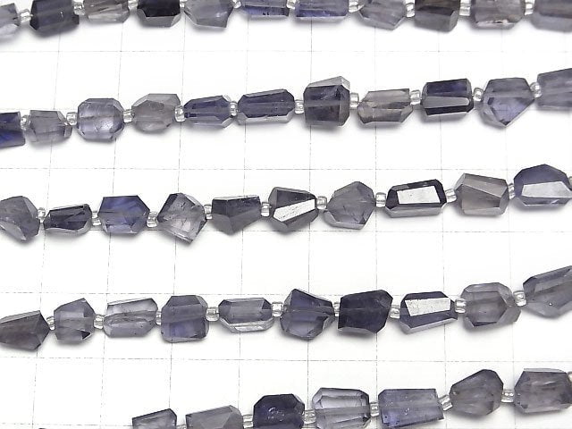 [Video] High Quality Iolite AAA- Faceted Nugget 1strand beads (aprx.5inch / 13cm)