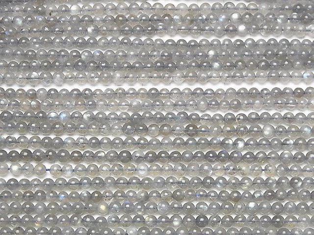 [Video] Labradorite AA++ Round 4mm 1strand beads (aprx.15inch / 38cm)