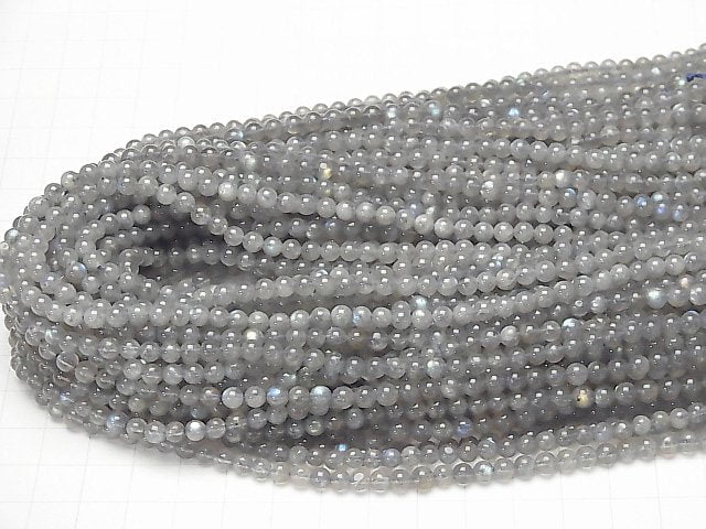 [Video] Labradorite AA++ Round 4mm 1strand beads (aprx.15inch / 38cm)