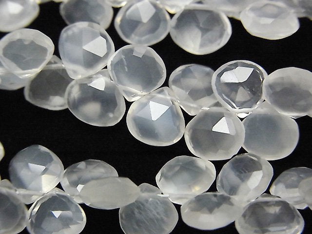 Chestnut Shape, Faceted Briolette, Moonstone Gemstone Beads