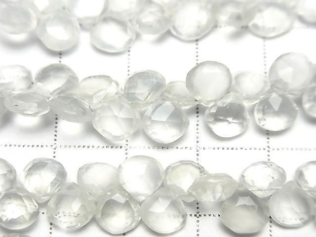 [Video] High Quality Ceylon Moonstone AAA- Chestnut Faceted Briolette Half or 1-Strand Beads (approx. 8 inches/20 cm)