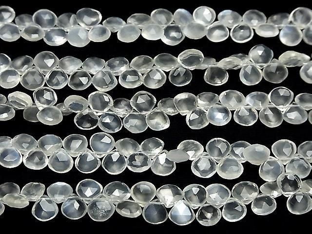 [Video] High Quality Ceylon Moonstone AAA- Chestnut Faceted Briolette Half or 1-Strand Beads (approx. 8 inches/20 cm)