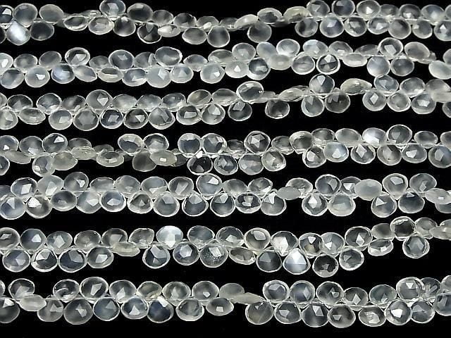 [Video] High Quality Ceylon Moonstone AAA- Chestnut Faceted Briolette Half or 1-Strand Beads (approx. 8 inches/20 cm)