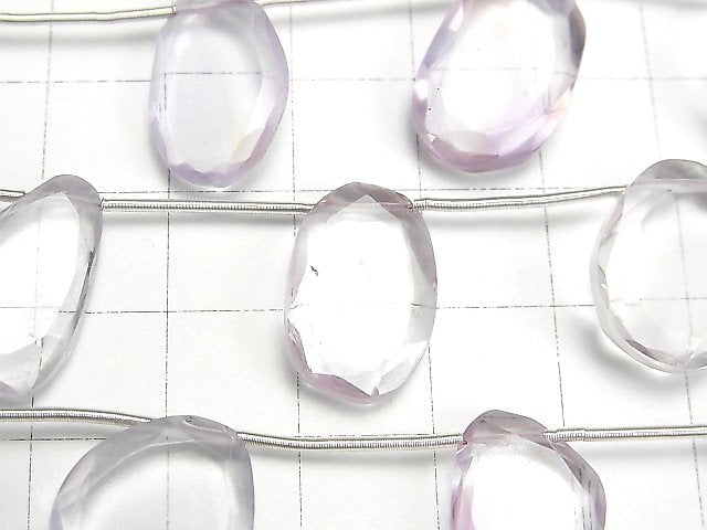 [Video] High Quality Pink Amethyst AA+ Slice Faceted Nugget 1strand beads (aprx.7inch / 17cm)