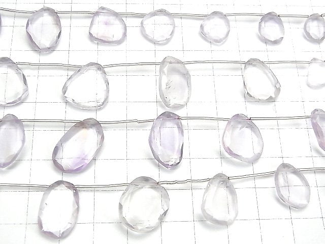 [Video] High Quality Pink Amethyst AA+ Slice Faceted Nugget 1strand beads (aprx.7inch / 17cm)