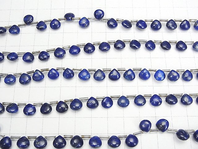 Lapislazuli AA++ Kastanie (glatt) 8x8mm 1Strang Perlen (ca. 6 Zoll / 15 cm)