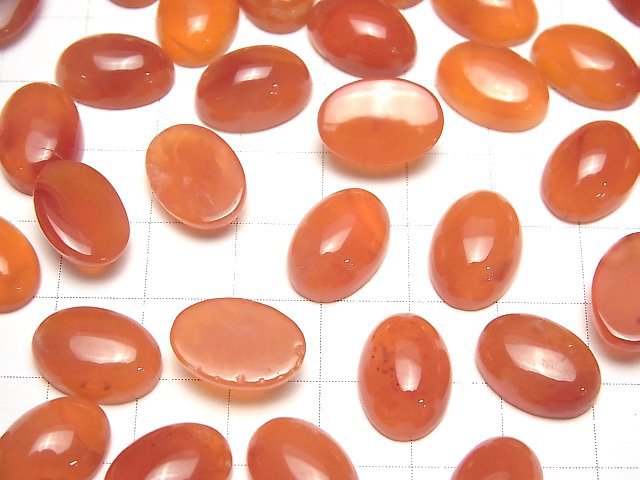 [Video]High Quality Carnelian AAA Oval Cabochon 14x10mm 2pcs