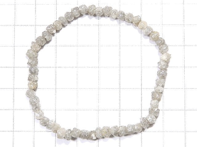 [Video] [One of a kind] [1mm hole] White Diamond Rough Nugget Bracelet NO.143