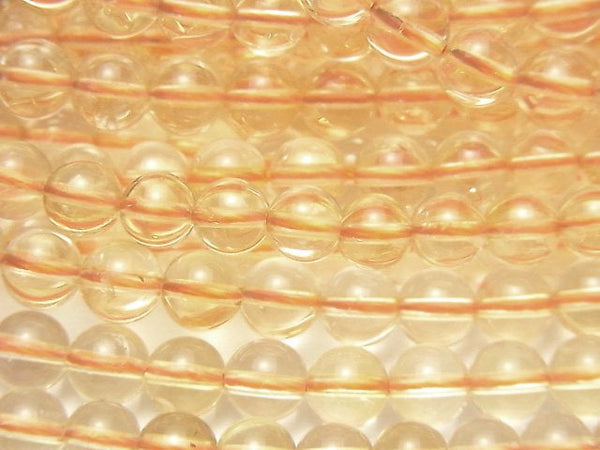 Citrine, Round Gemstone Beads