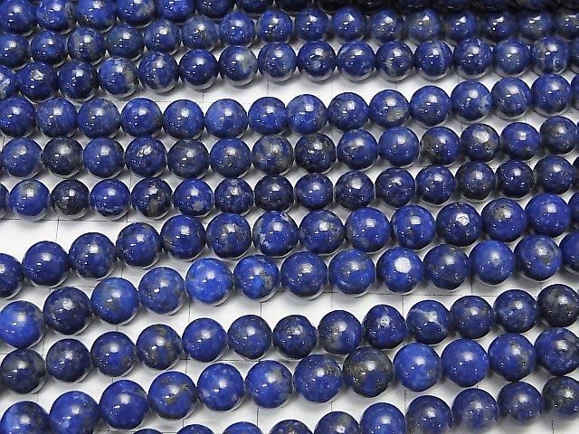 [Video] Lapislazuli AA+ Round 6mm 1-strand beads (approx. 15 inches/36 cm)