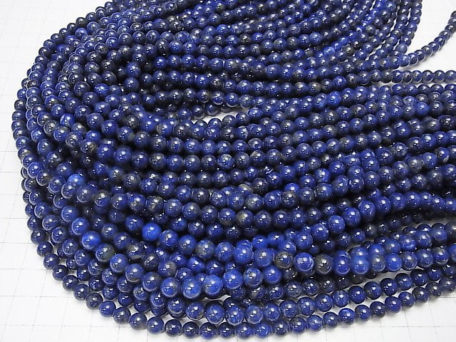 [Video] Lapis lazuli AA Round 6mm 1strand beads (aprx.15inch / 38cm)