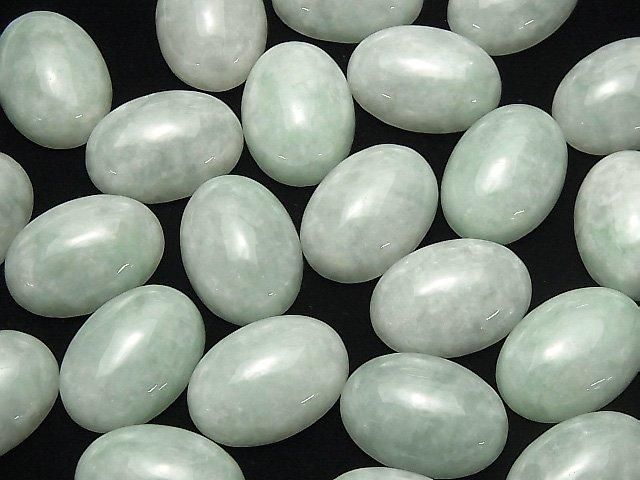 [Video] Burmese Jadeite AAA Oval Cabochon 25x18mm 1pc