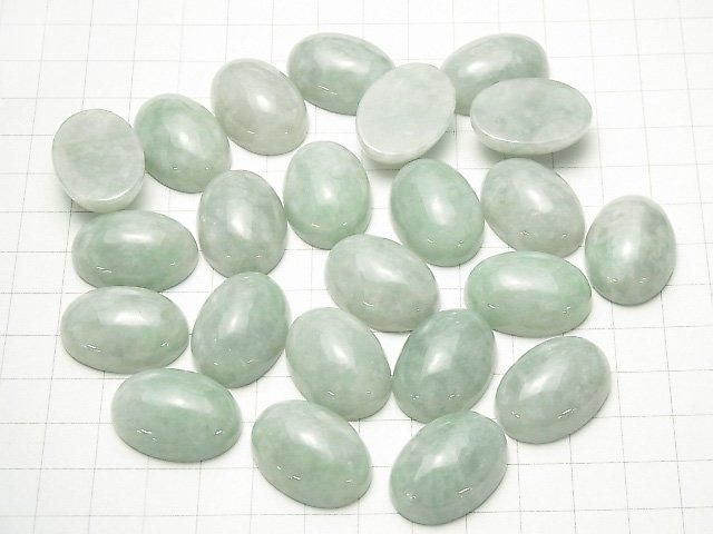 [Video] Burmese Jadeite AAA Oval Cabochon 25x18mm 1pc