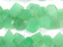[Video] Chrysoprase AA+ Rough Slice Faceted half or 1strand beads (aprx.7inch / 18cm)