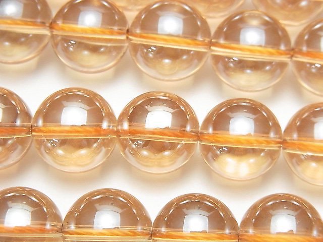 Champagne Quartz, Round Gemstone Beads