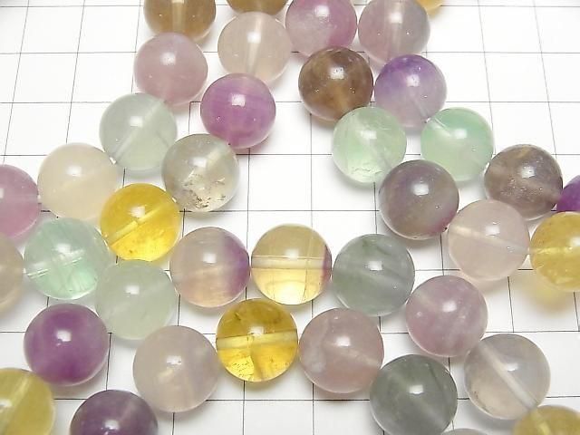 [Video] Multicolor Fluorite AA+ Round 12mm Bracelet