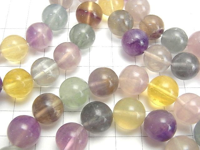 [Video] Multicolor Fluorite AA+ Round 12mm Bracelet