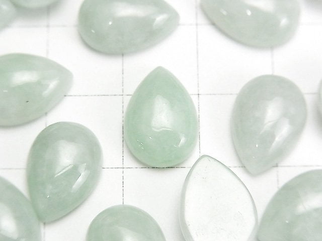 [Video] Burma Jadeite AAA Pear shape Cabochon 14x10mm 1pc