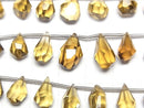 [Video] High Quality Beer Crystal Quartz AAA Rough Drop Faceted Briolette half or 1strand beads (aprx.7inch / 18cm)