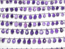 [Video] High Quality Amethyst AAA Rough Drop Faceted Briolette half or 1strand beads (aprx.7inch / 18cm)
