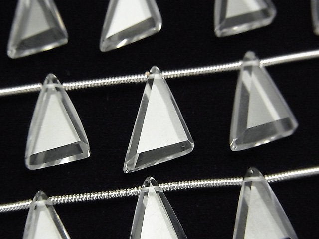 Crystal Quartz, Triangle Gemstone Beads