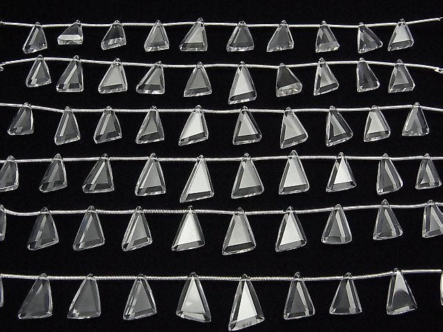 [Video] High Quality Crystal AAA Flat Triangle 10-13mm 1strand (9pcs)